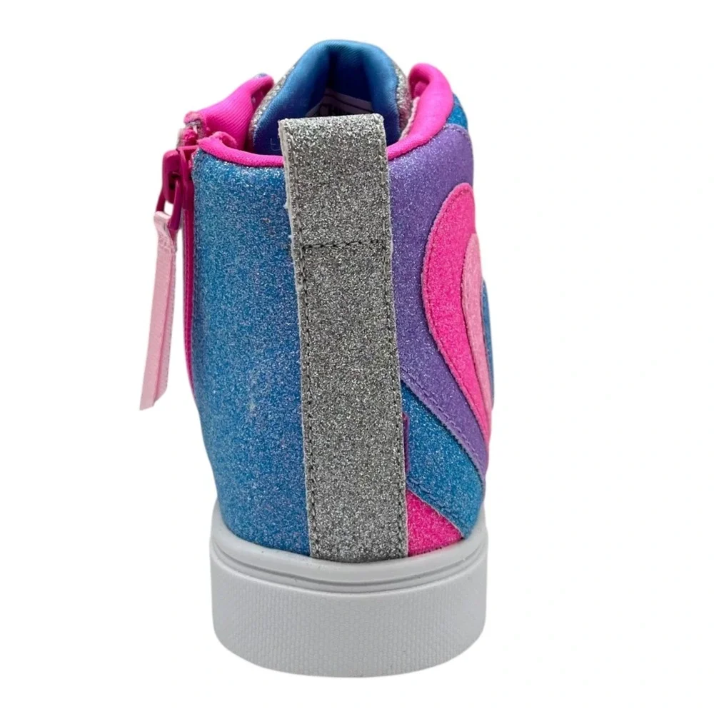 Skechers Youth Big Girl's Twinkle Toes High Top Sneakers Size 3 Rainbow Light-Up